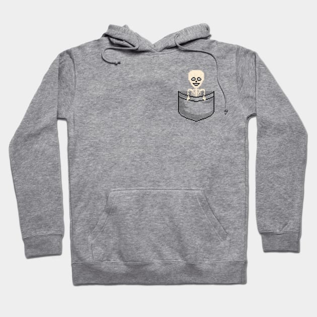 Pixel Pocket Skeleton Hoodie by gkillerb